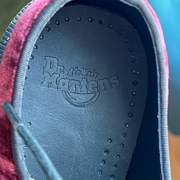 Dr. Martens Hugh Burgundy Red Velvet Lace-Up Oxfords Shoes - Burgundy - Picture 16 of 16